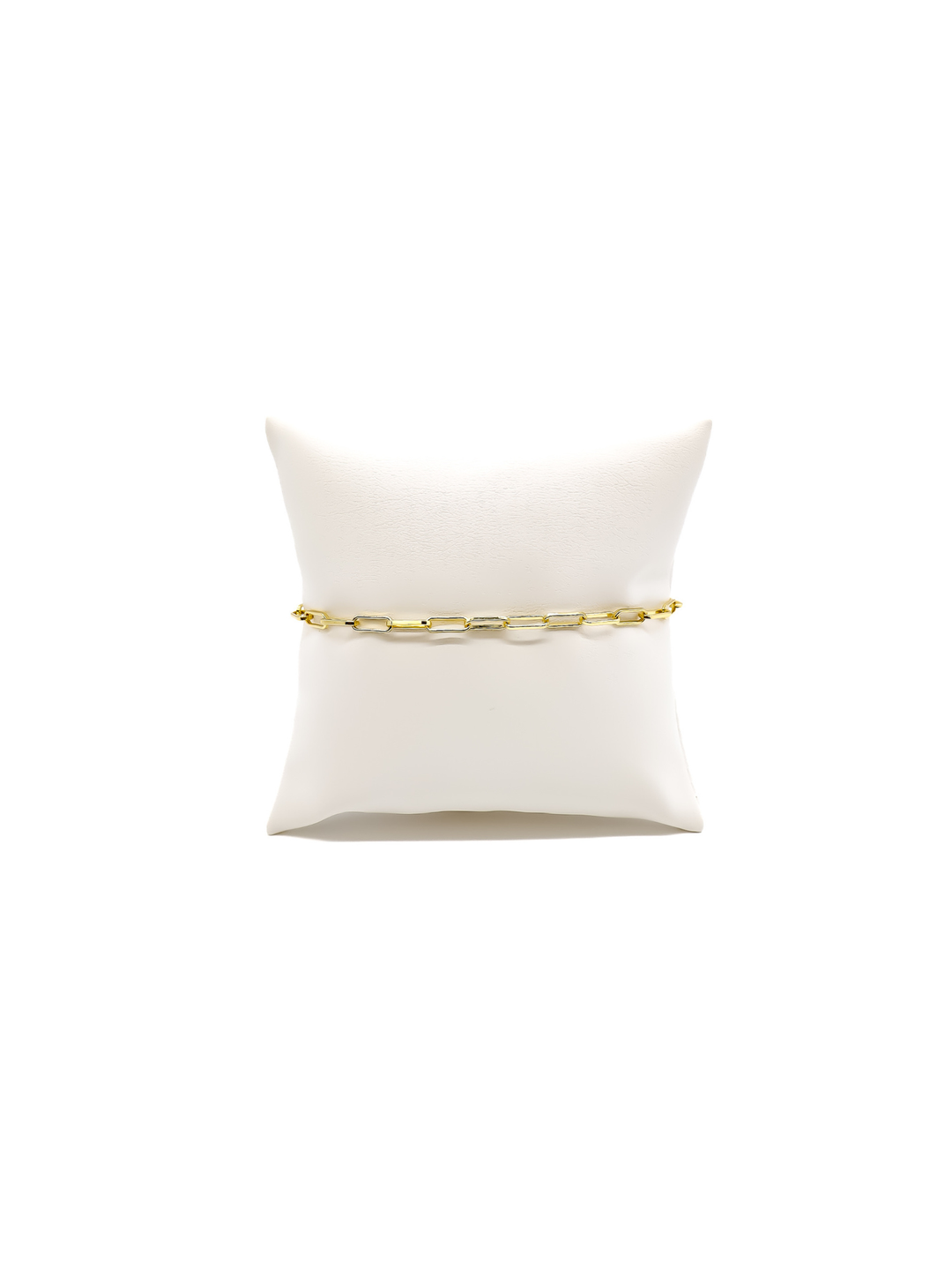 Gold Ashley Paperclip Chain Charm Bracelet | 6 Inch