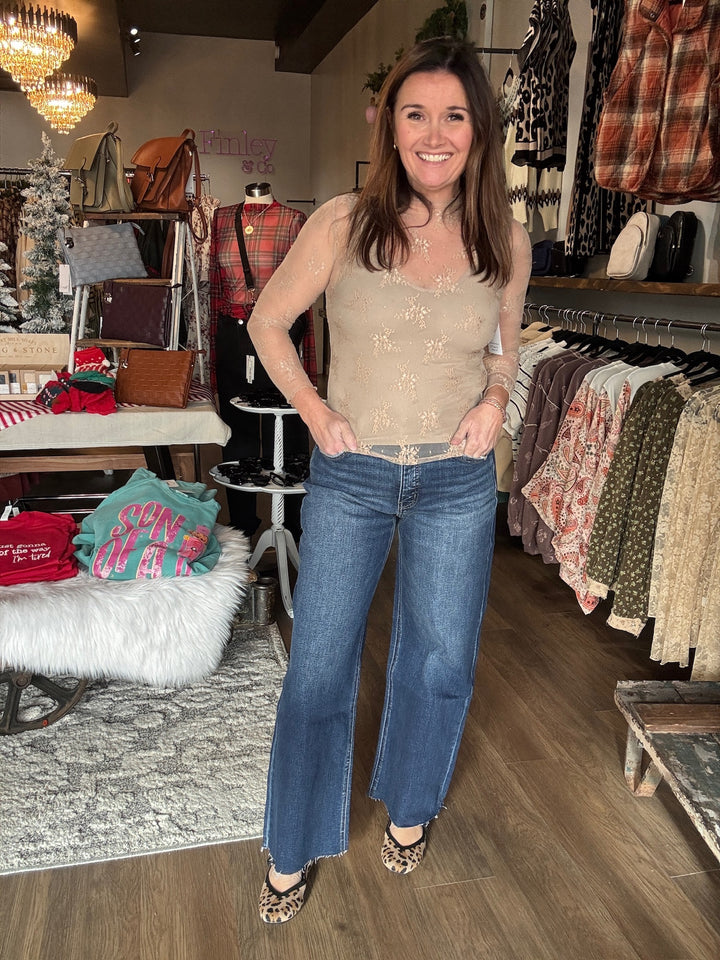 Lovervet Tummy Control Wide Leg Jeans