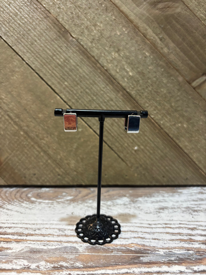 Square Huggie Earrings