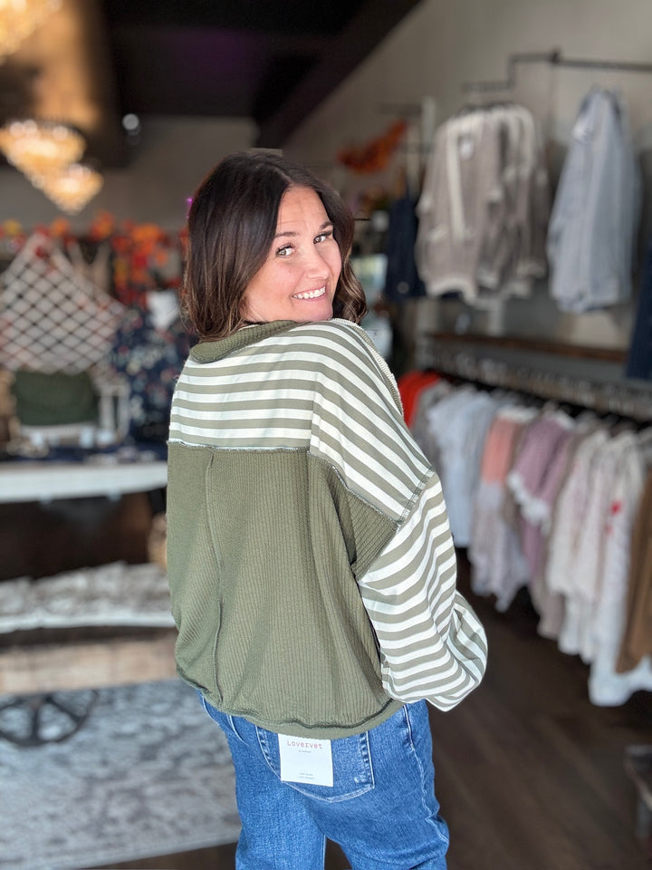 Falling For Stripes Sweatshirt