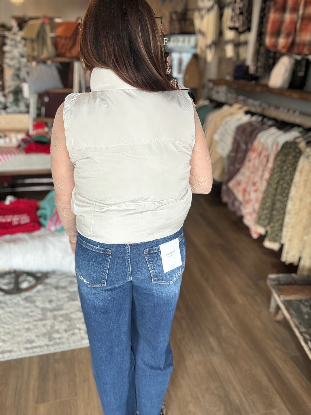 Reversible Cropped Puffer Vest