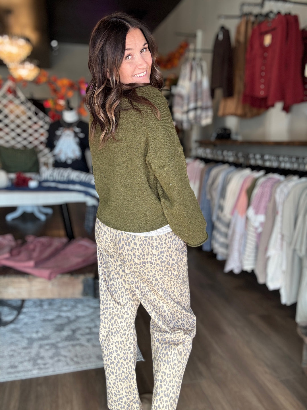 The Cozy Olive Cardigan