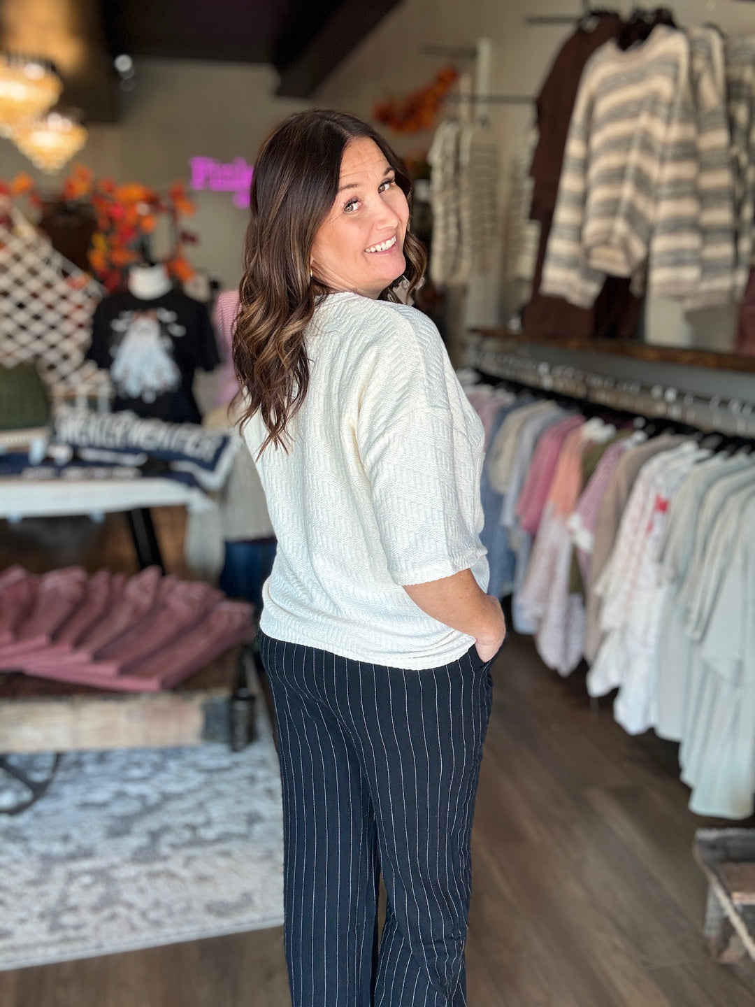 Everyday Casual Pinstripe Pants