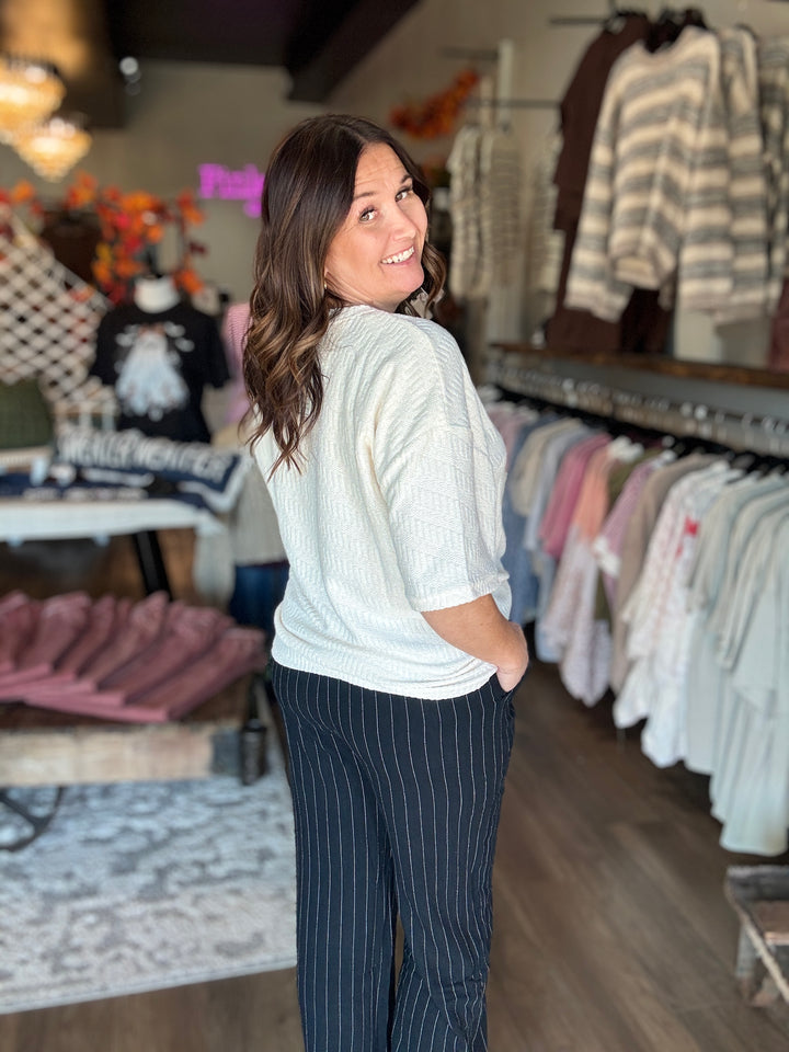 Everyday Casual Pinstripe Pants