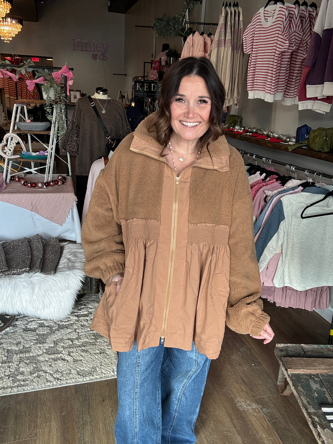 Honey Fleece Babydoll Jacket