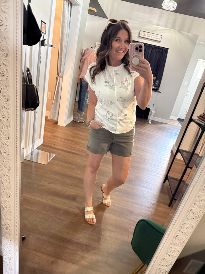 Summer Floral Knit Top
