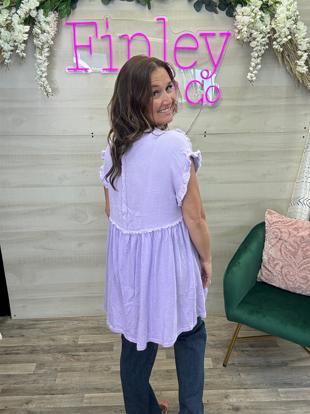 Lavender Tunic Top