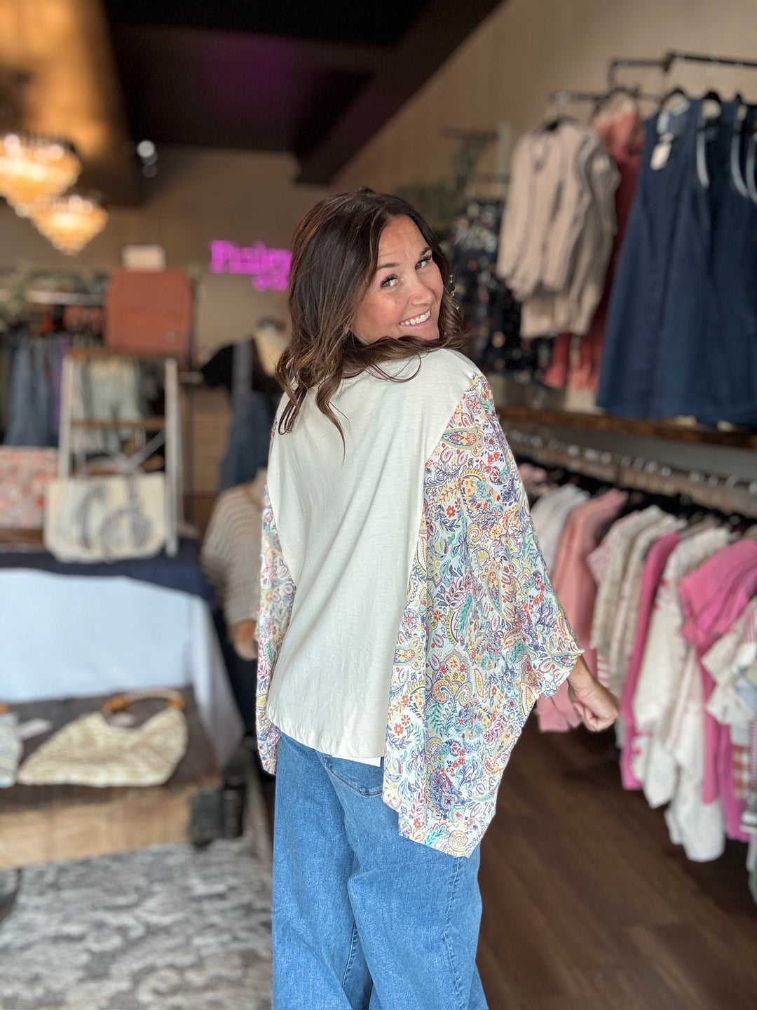 Free Bird America Boho Floral Tee