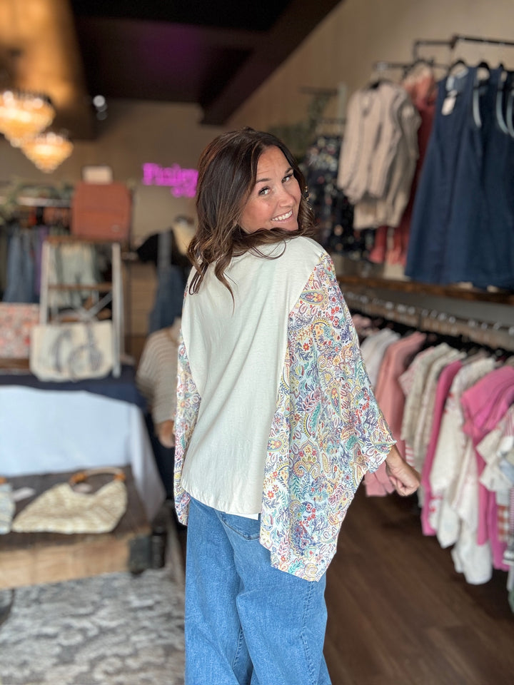 Free Bird America Boho Floral Tee