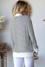 Stripe Top With Collar