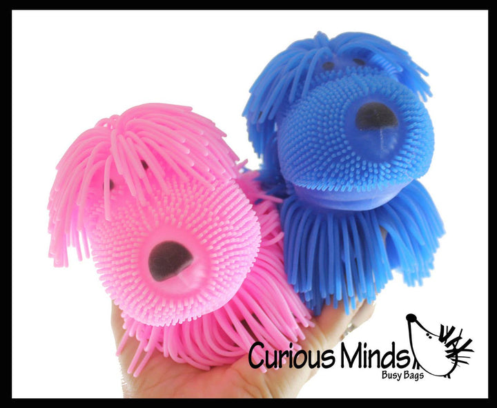 Shaggy Mop Dog Puffer Ball Squishies