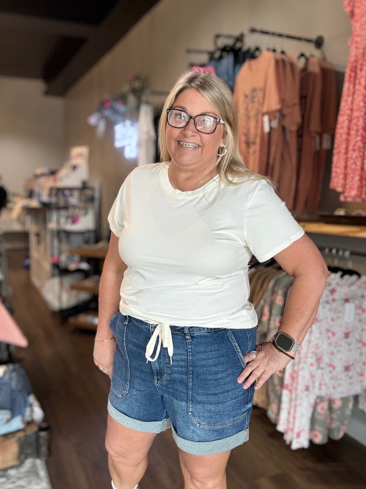 Judy Blue Drawstring Denim Shorts