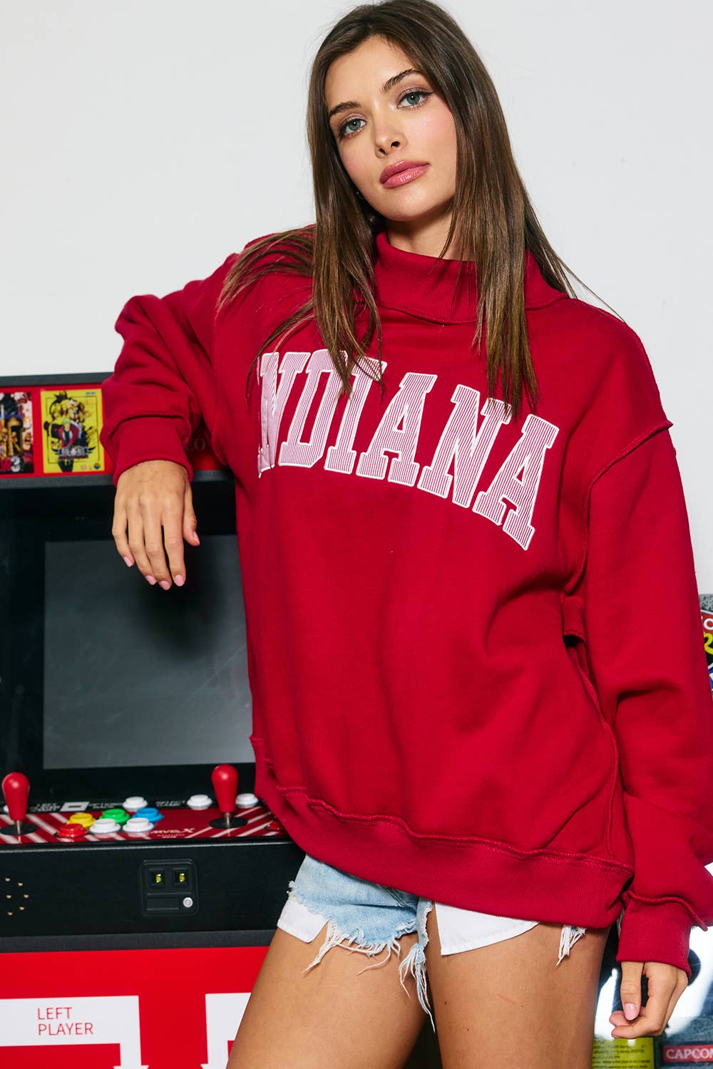 IT2594E-INDIANA1 | 'INDIANA' Stripe Embroidered Sweatshirt