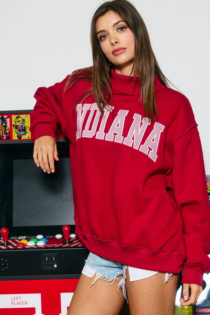 IT2594E-INDIANA1 | 'INDIANA' Stripe Embroidered Sweatshirt