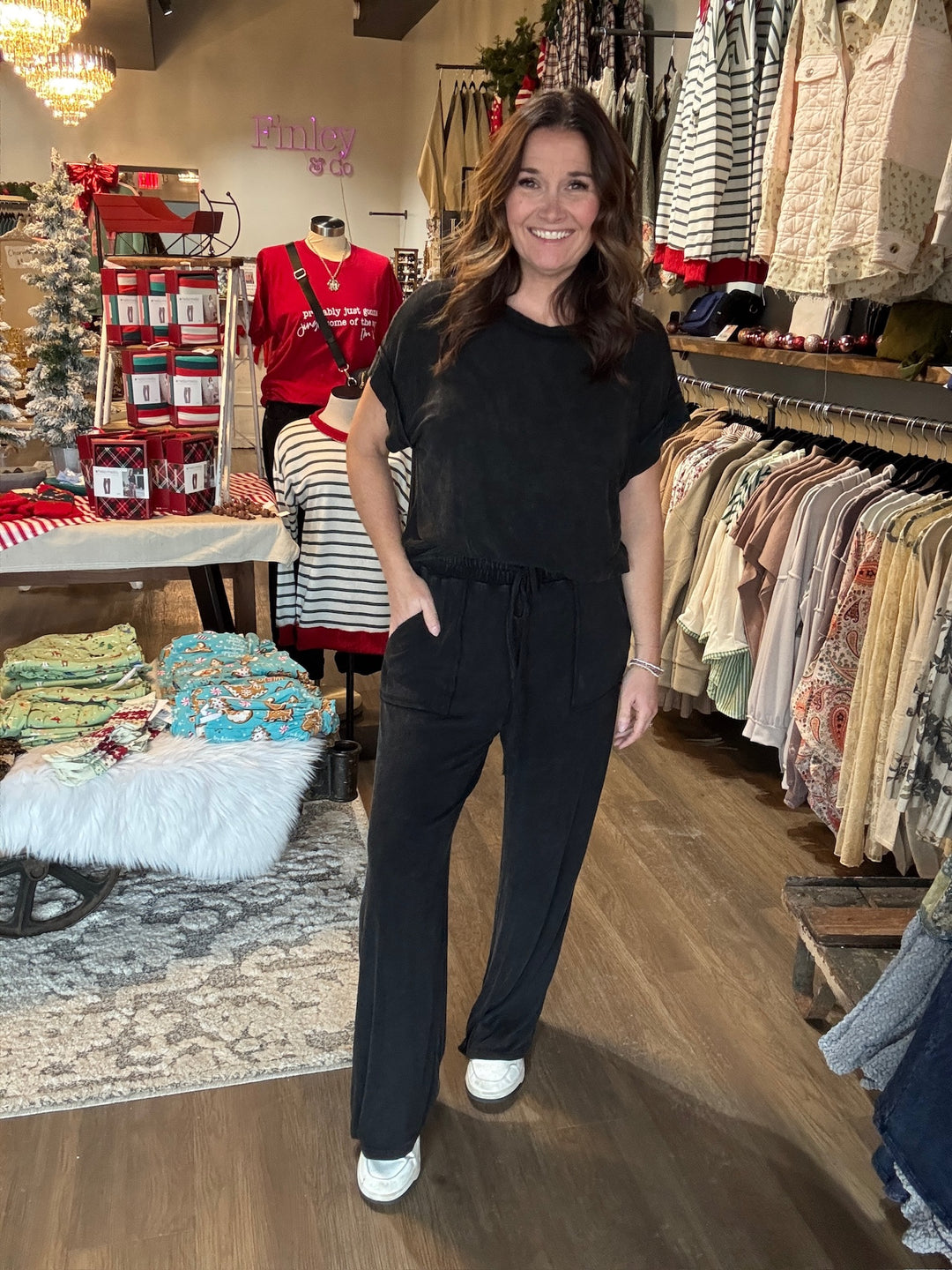 Mineral Wash Ribbed Lounge Set