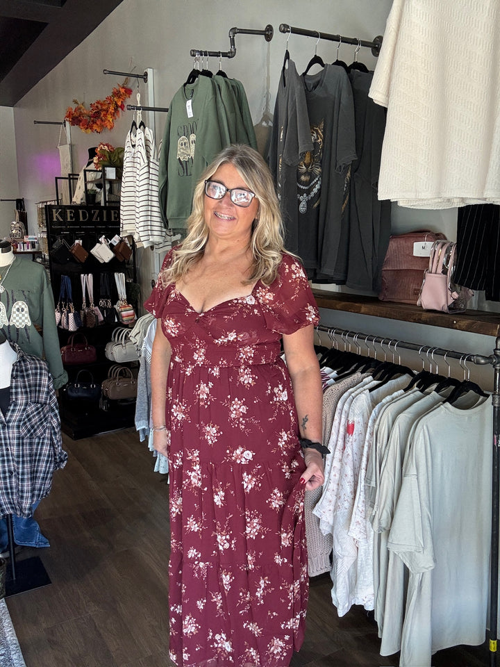 Sweet September Floral Midi Dress