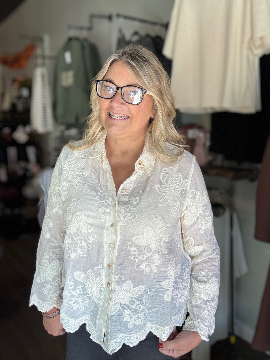 Falling into Floral Blouse