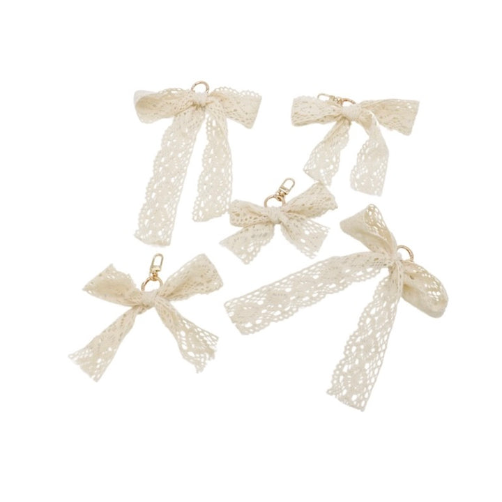 Lace Bow Bag Charm