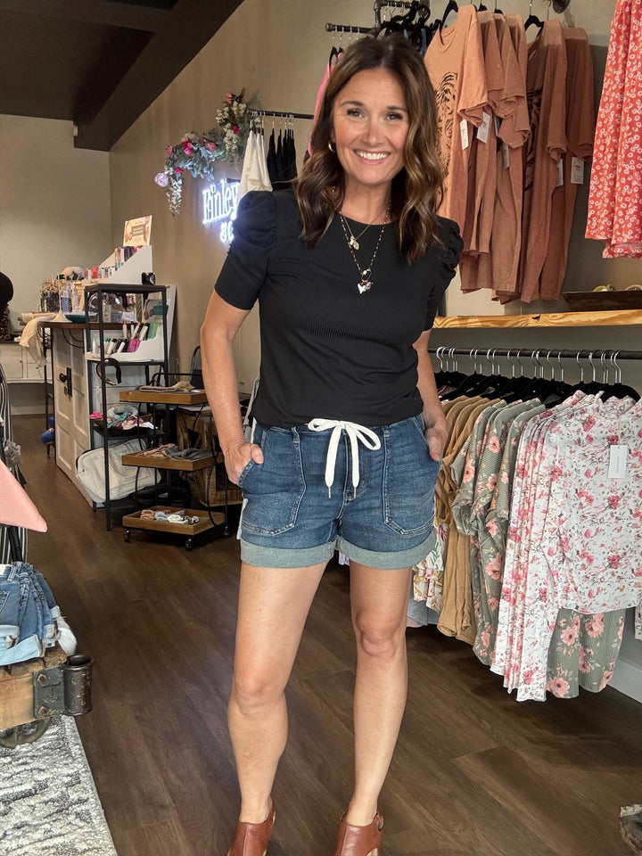 Judy Blue Drawstring Denim Shorts