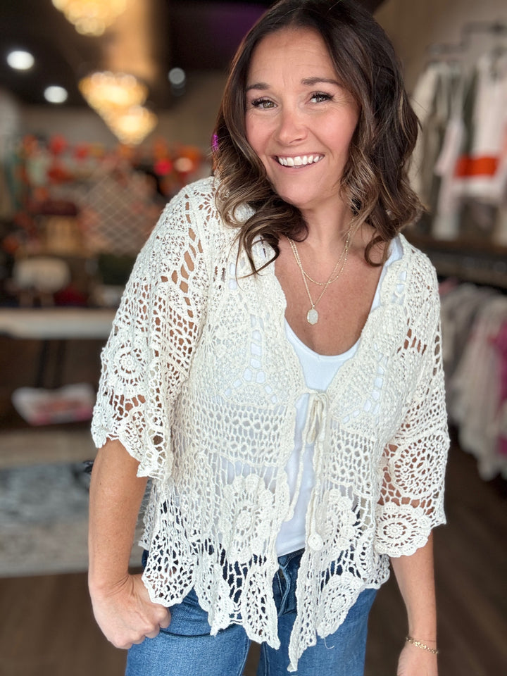 Golden Grove Crochet Top