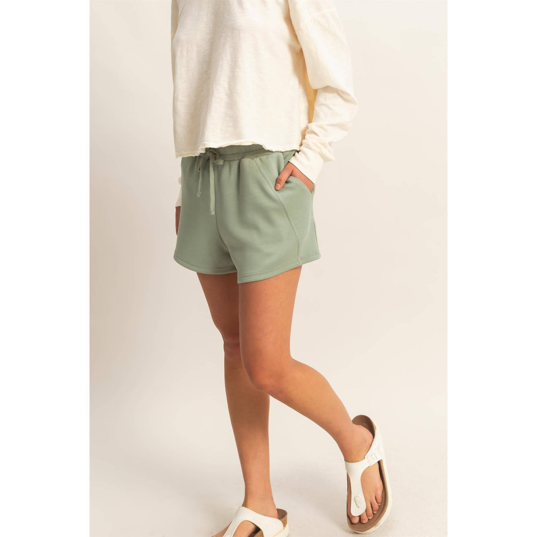 Drawstring Waist Shorts