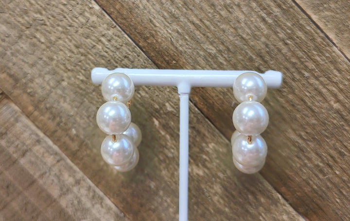 Single Row Pearl Hoop