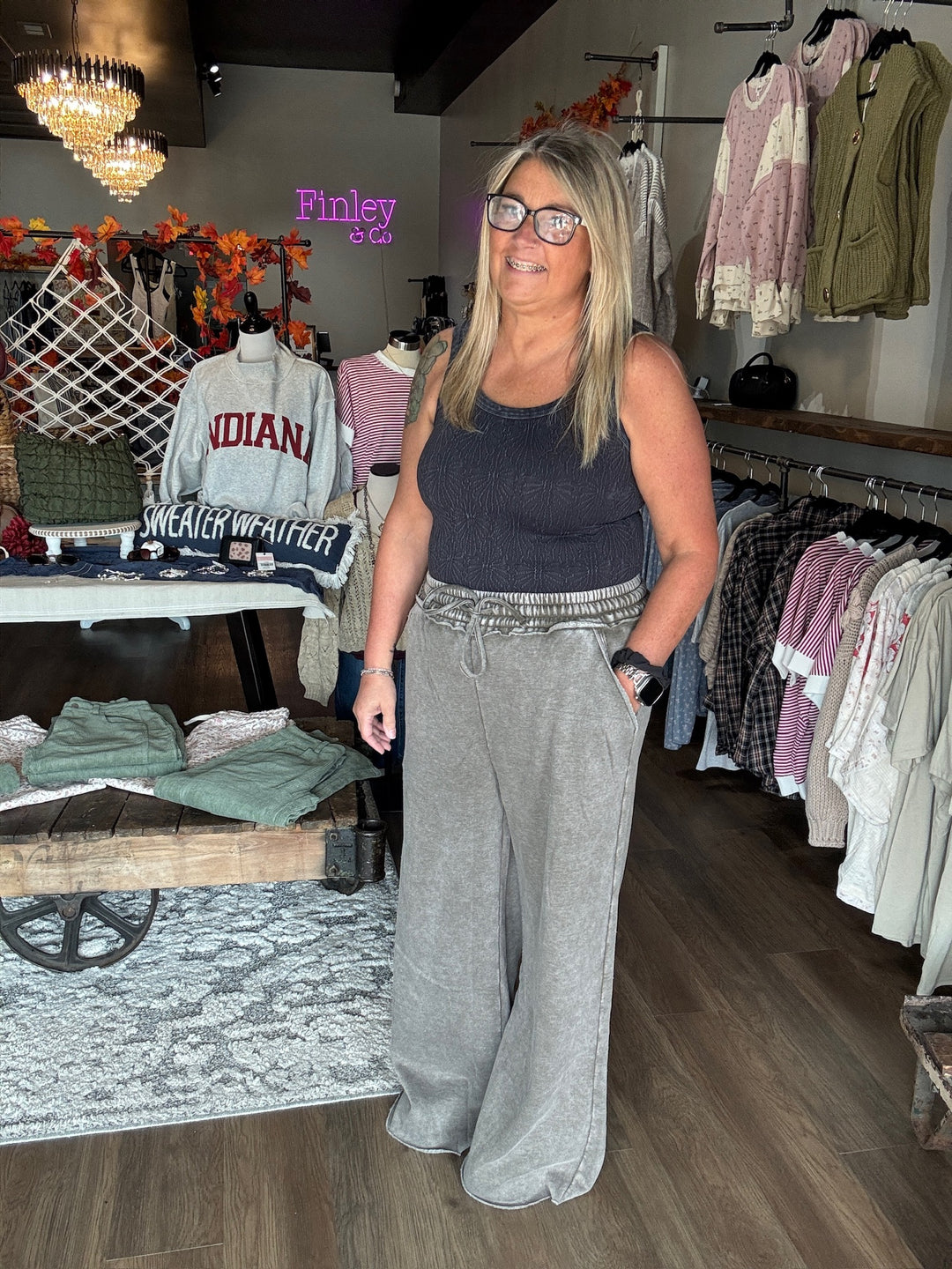 Autumn Breeze Wide Leg Sweatpants