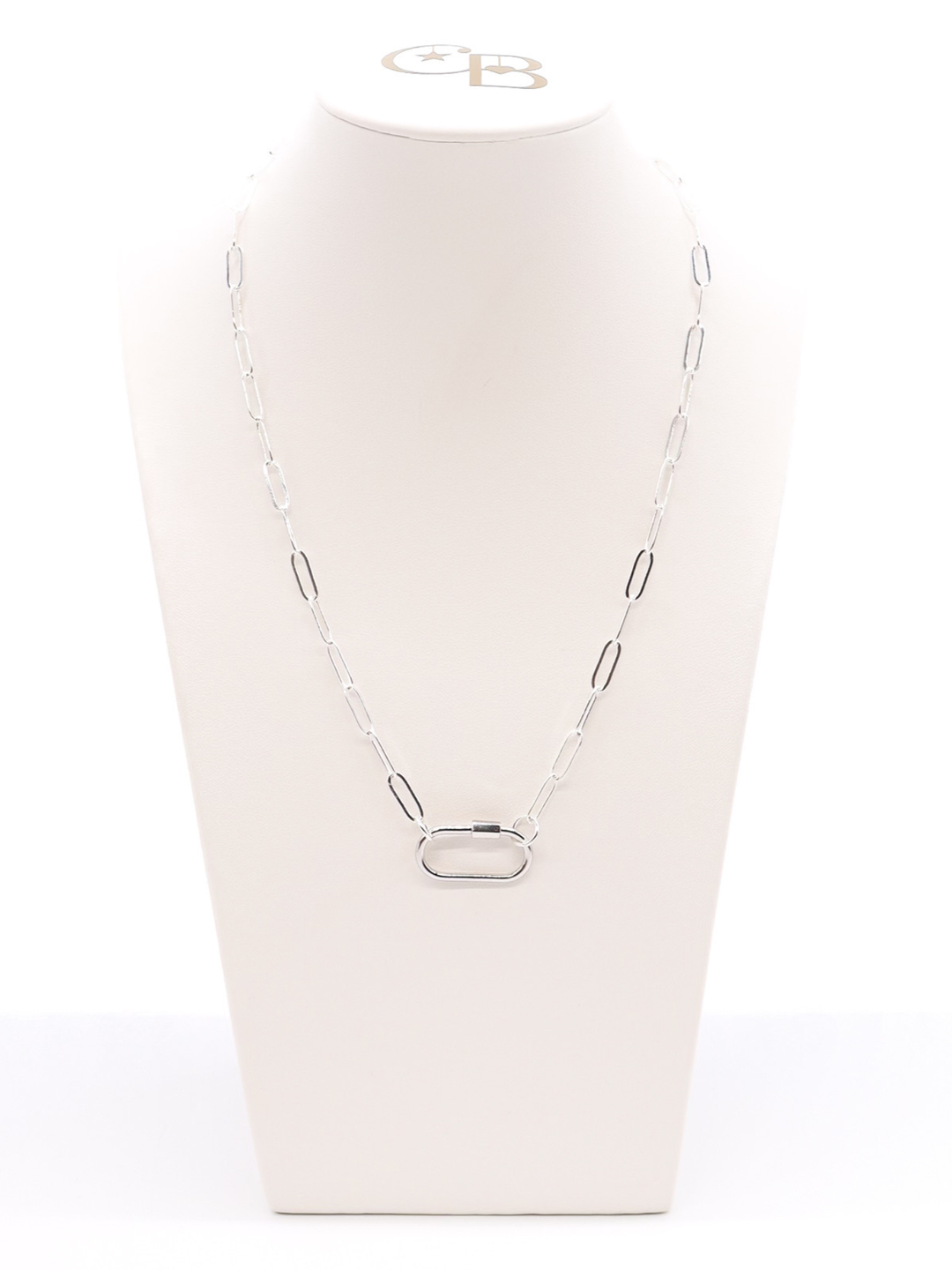 Silver Ashley Necklace with Piper Carabiner