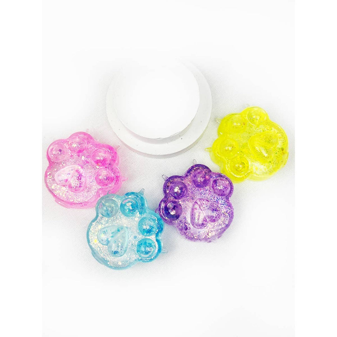 Glitter Paw Squishy Toy