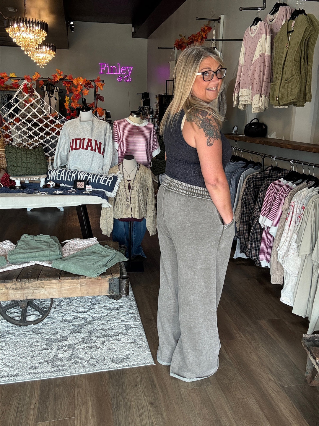Autumn Breeze Wide Leg Sweatpants