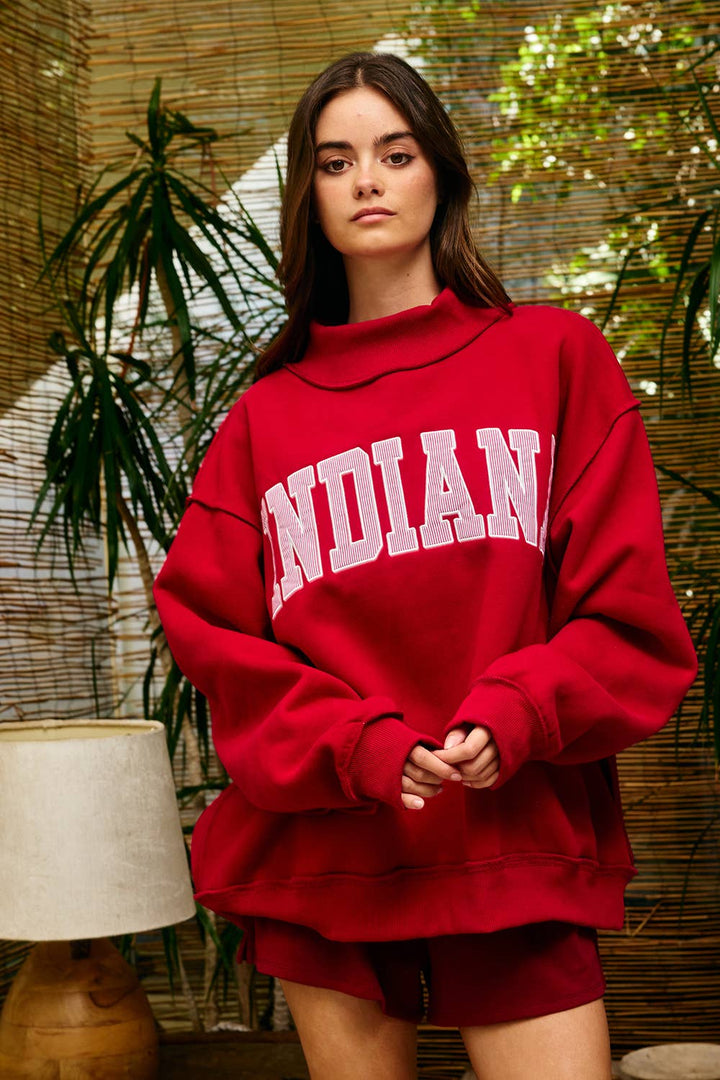 IT2594E-INDIANA1 | 'INDIANA' Stripe Embroidered Sweatshirt