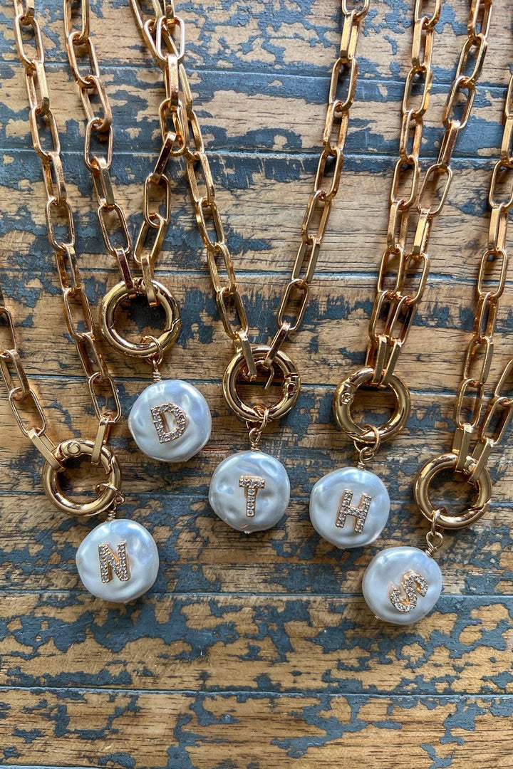 Pearl Initial Pendant Necklace