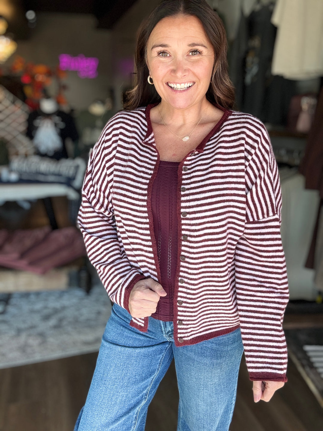 Cozy Comfy Striped Cardigan
