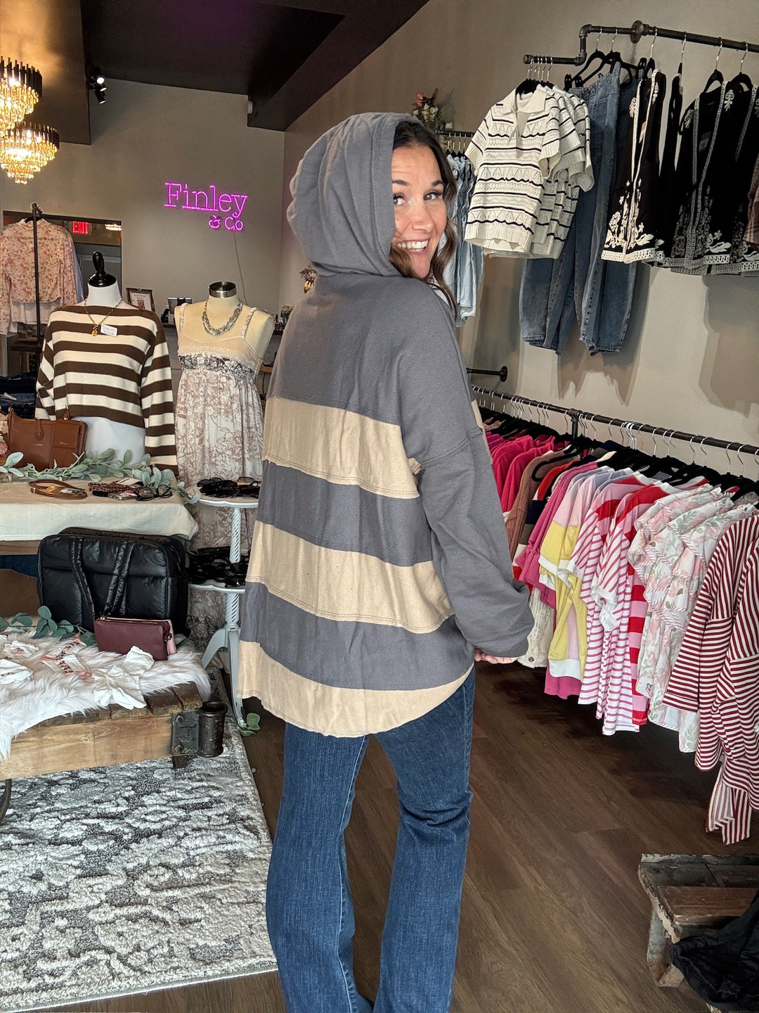 Colorblock Oversized Hoodie