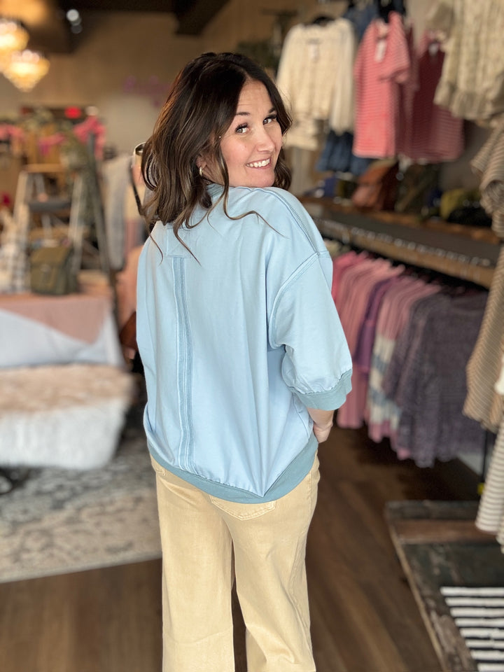 Spring Sky Blue Terry Tee