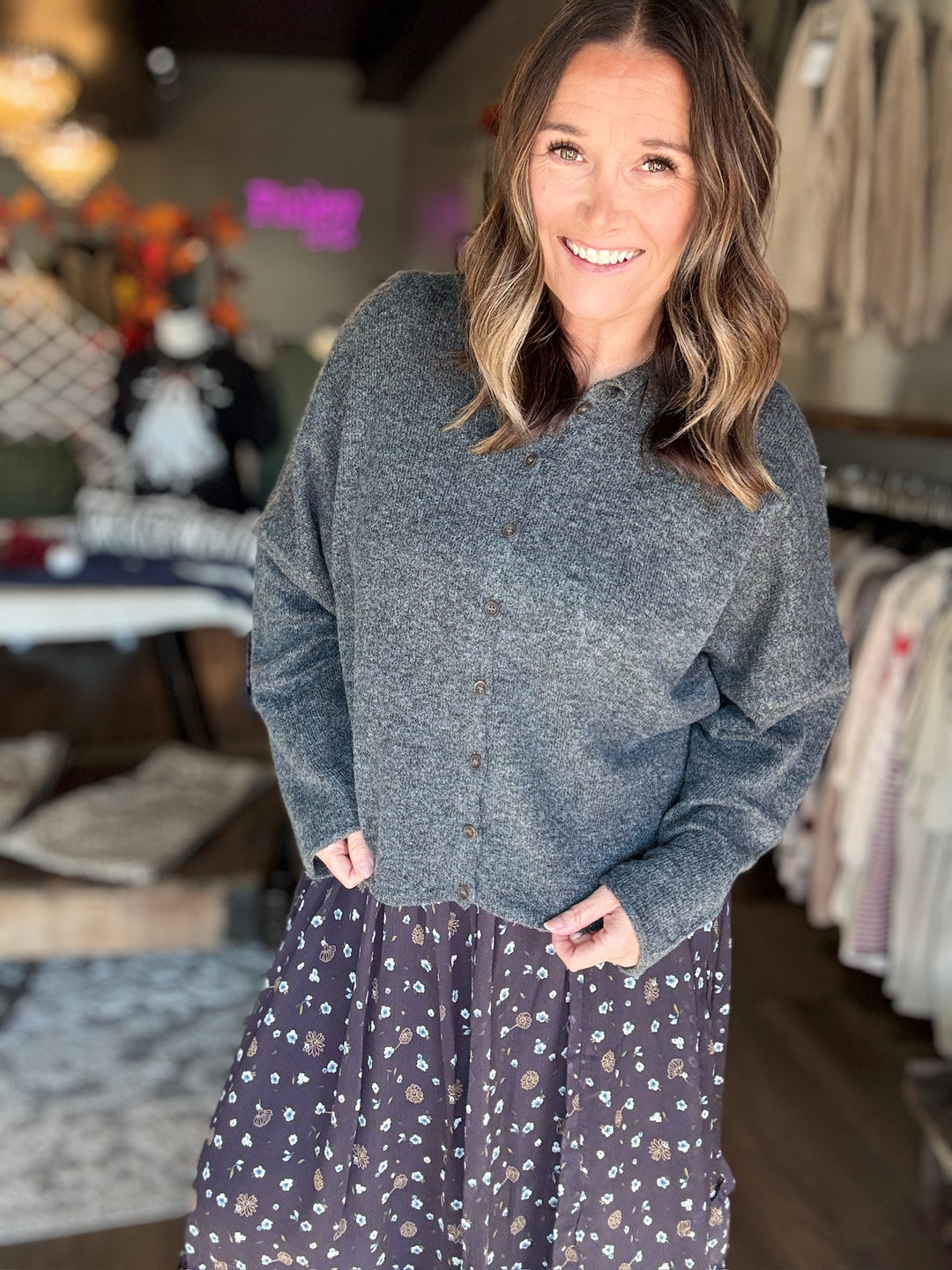 The Cozy Charcoal Cardigan