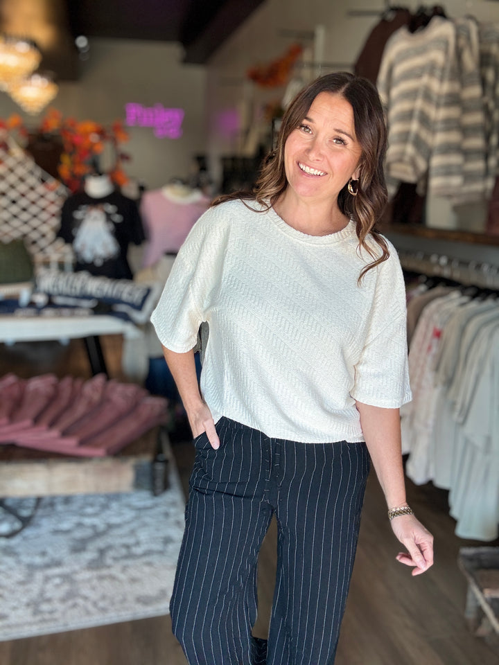 Everyday Casual Pinstripe Pants