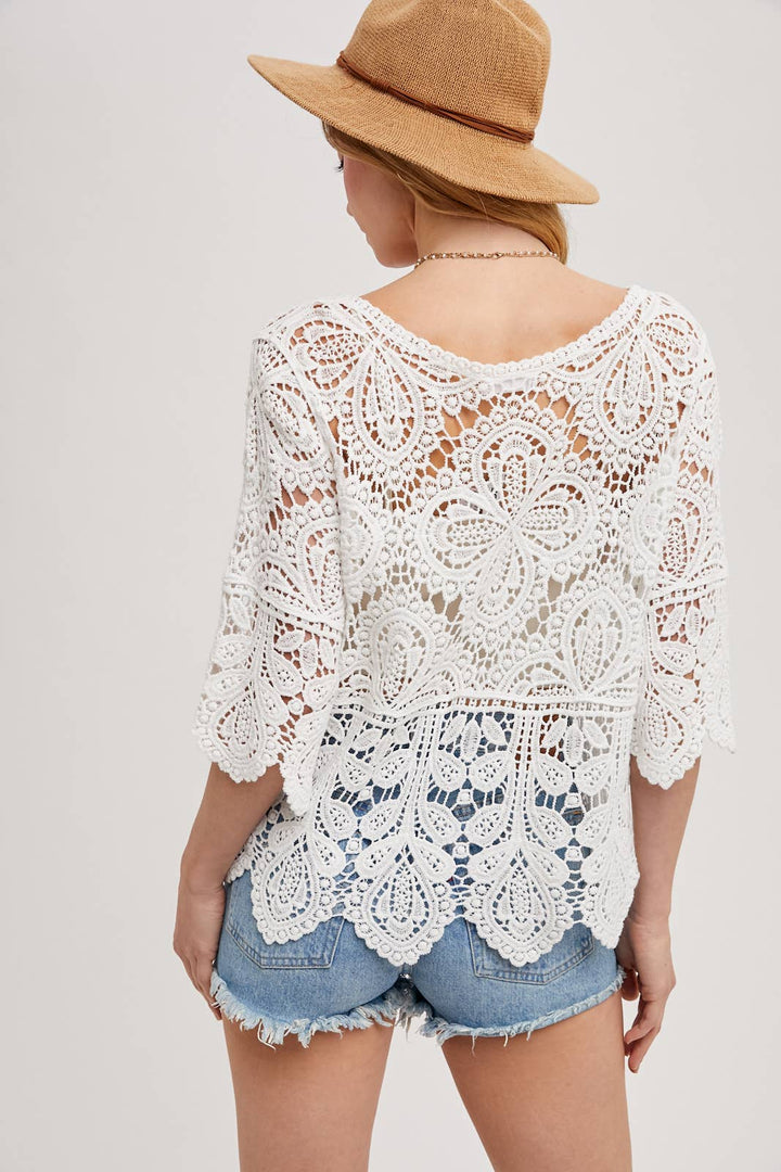 CROCHET LACE TOP
