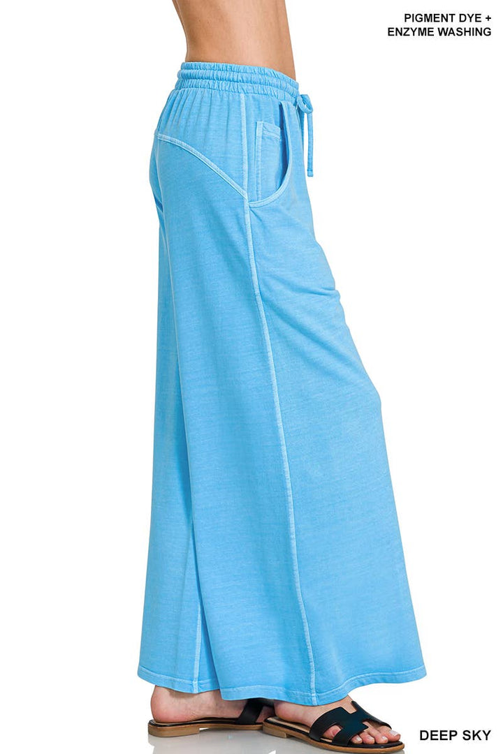 1016 French Terry Pigment Dye & Enzyme Wash Pants w/ Pockets SI-2