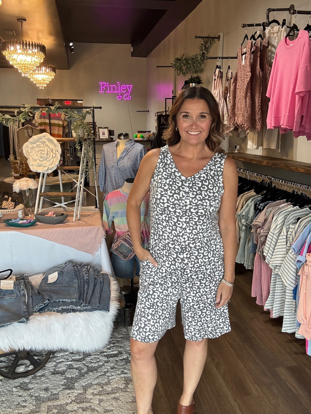 Summer Leopard Print Romper