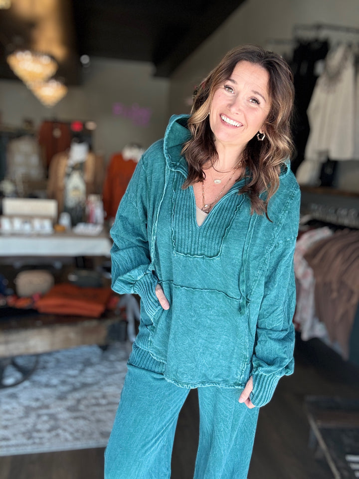 Green Mineral Wash Sweatshirt