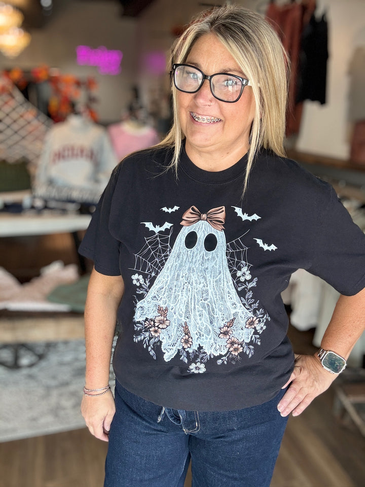 Pretty Little Ghost Black Tee