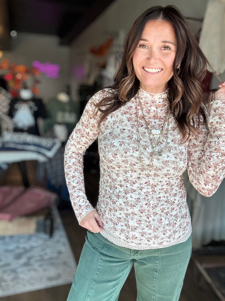 Falling Floral Lace Top