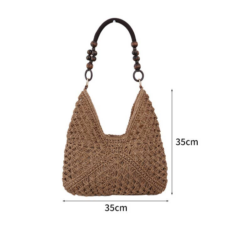 Boho Beach Woven Shoulder Bag