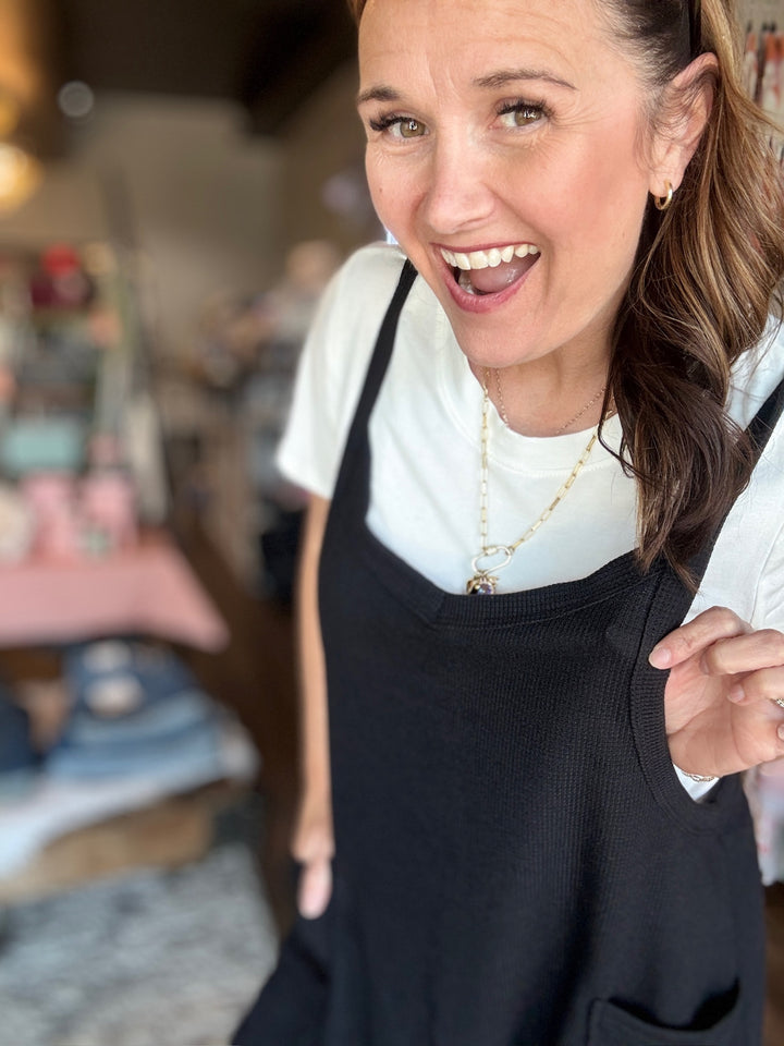 Oh Full Size V-Neck Wide Strap Overalls with Pockets