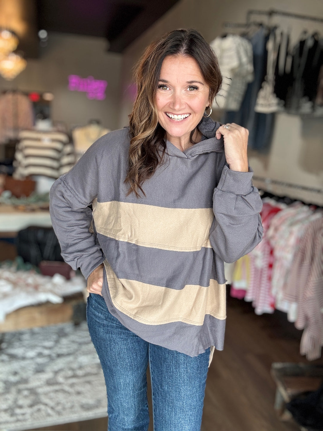 Colorblock Oversized Hoodie