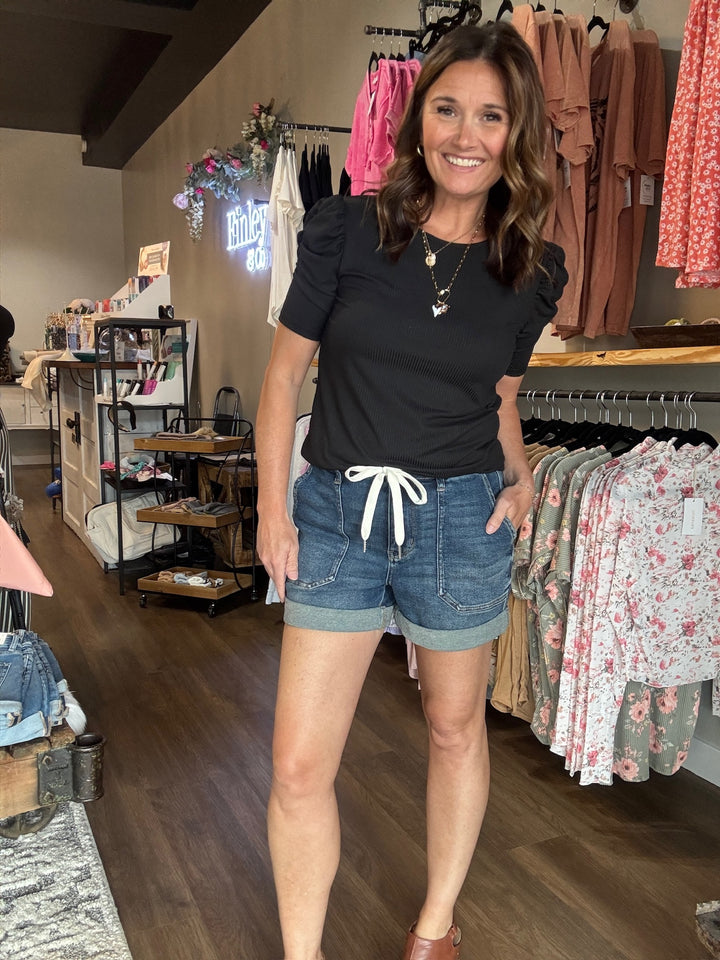 Judy Blue Drawstring Denim Shorts