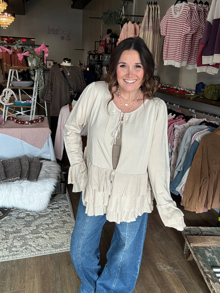 Seaside Soft Tiered Cardigan