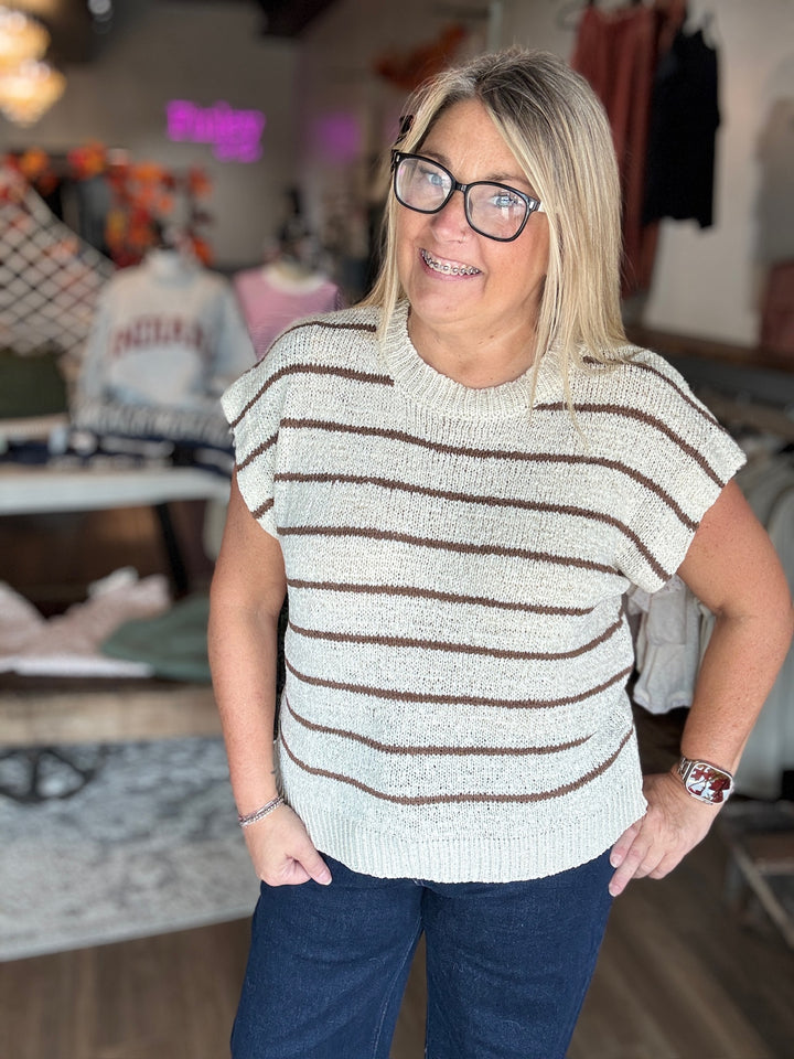 Classic Fall Striped Sweater Top