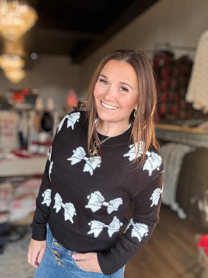 Black & White Bow Sweater